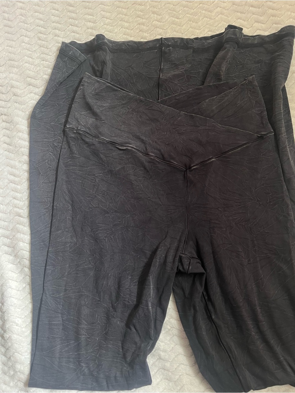 Aerie Double Cross High-Waist Black Women's Flare Leggings